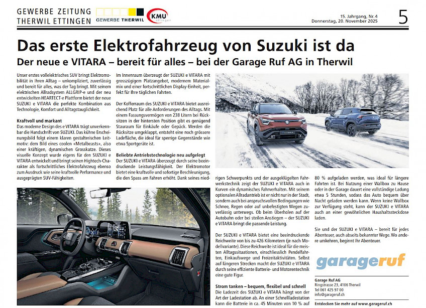 Suzuki e Vitara Bibo 20.11.2025