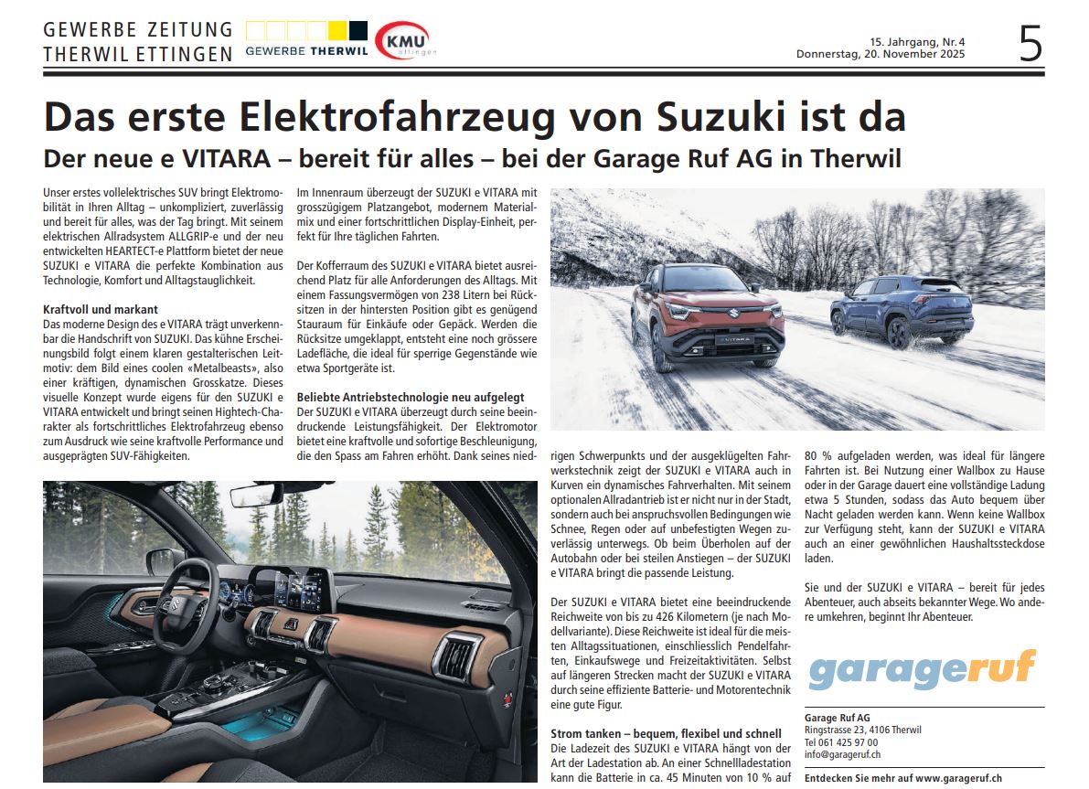 Suzuki e Vitara Bibo 20.11.2025