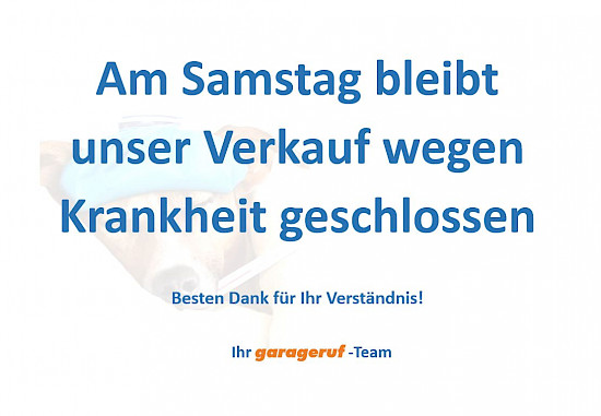 Samstag geschlossen